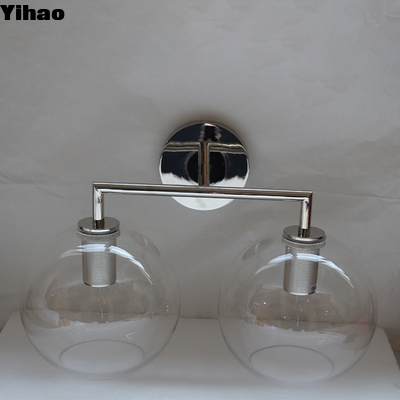 주문 Modern Brass LED Wall Lamp with Glass Shade Warm White 온라인 제품