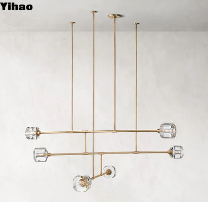 12'L Brass Bedroom Multi Arm Ceiling Light Support OEM ODM 오메인 오메인