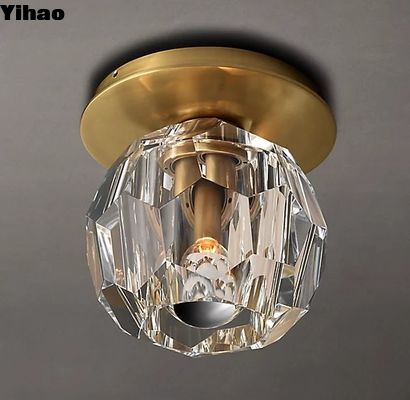 레이크 붓 붓 붓 금속 및 유리 플러시 마운트 천장 조명 110-120V