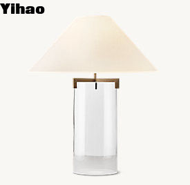 홀로 실린더 기반 미니멀리즘 현대 연구 테이블 램프 110V-120V