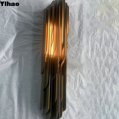 청동 소재 현대 디자인 벽 램프 3500K 따뜻한 흰색 LED 라이트 거실